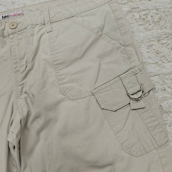 VTG lei Cropped Cargo Pants Juniors 17 Y2K Gorpcore Indie Folk Outdoor Coconut - Picture 9 of 13